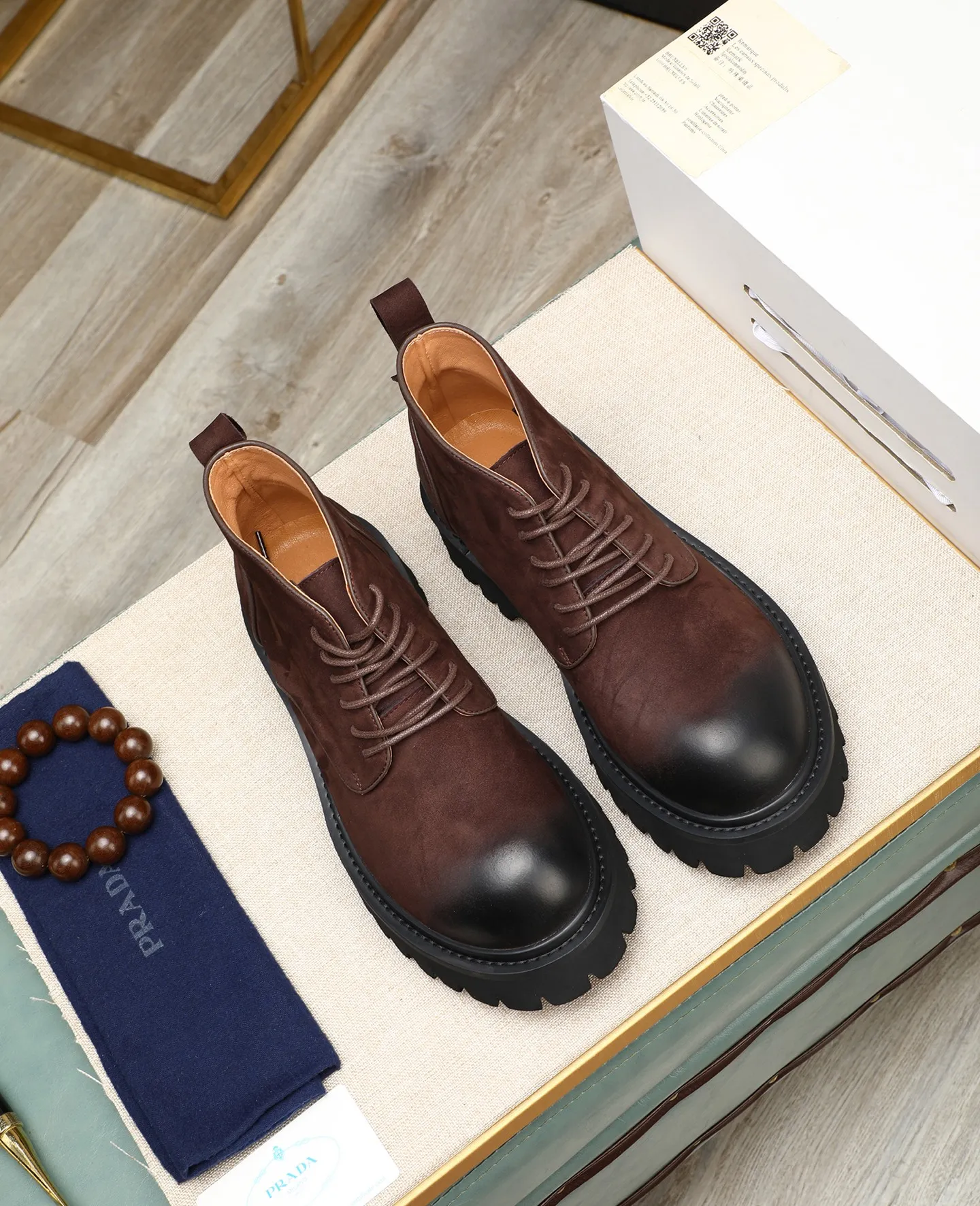 Men's men's shoes 💰580 high-end version. PRADA (Prada) men's casual style, compare the quality at the counter 🧚🏿♂️Imported cowhide fabric 🐎Water-dyed comfortable and soft cowhide lining for feet 🐂Genuine leather outsole with label 🎉 Size 38-44. Can be customized for 45💥🏆